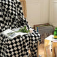 Liora — Soft Plush Checkerboard Plaid Sofa Blanket for Warmth