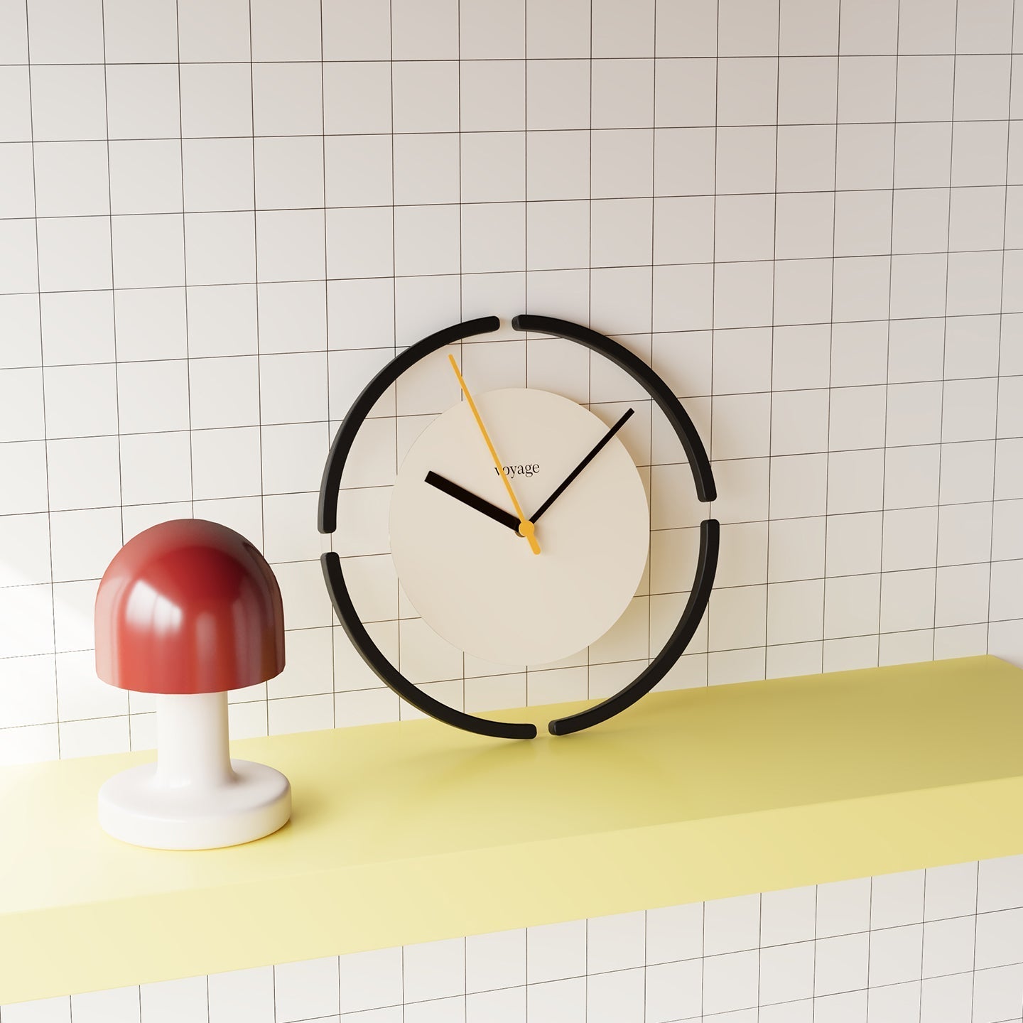 Norla — Modern Open-Ring Wall Clock with Silent Sweep
