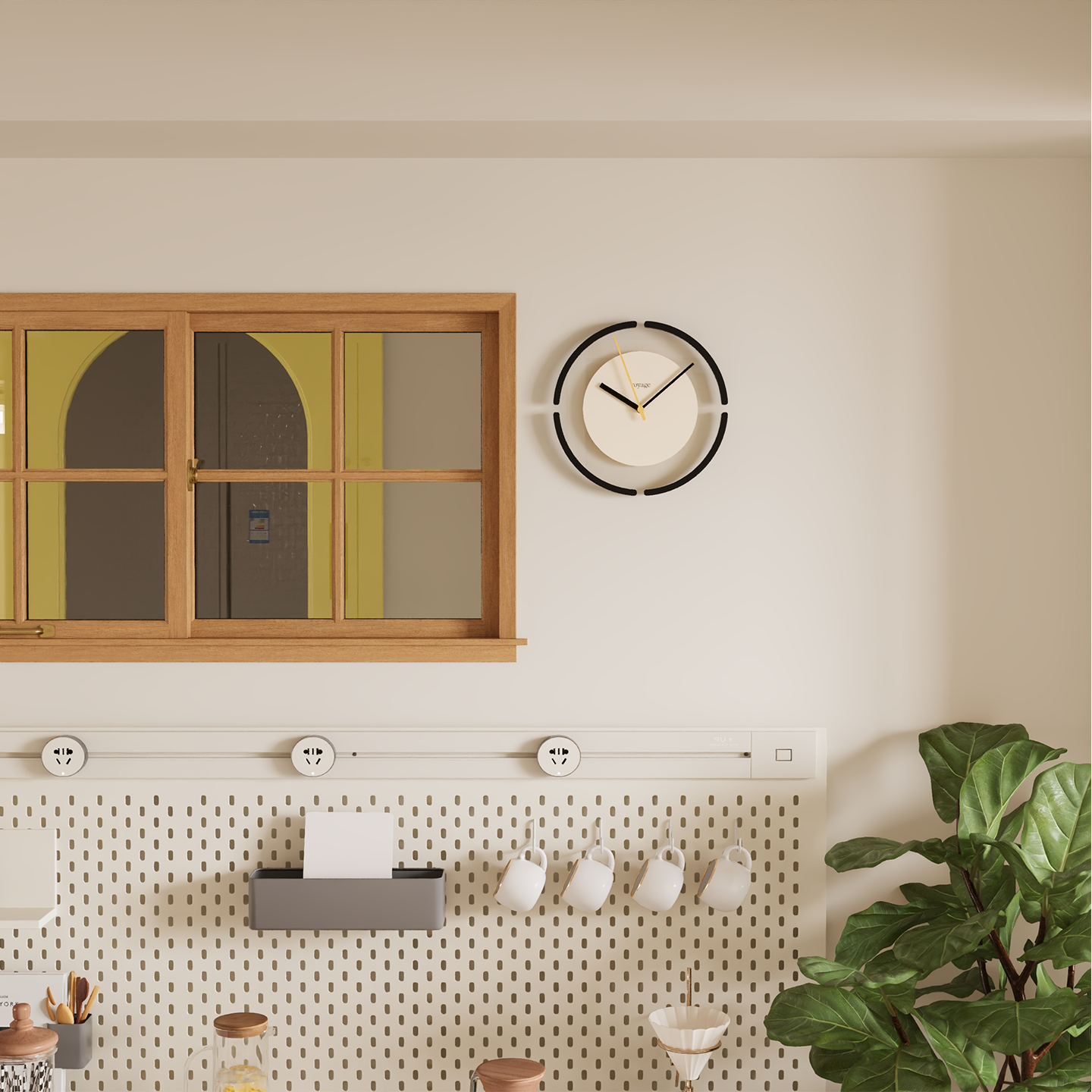 Norla — Modern Open-Ring Wall Clock with Silent Sweep