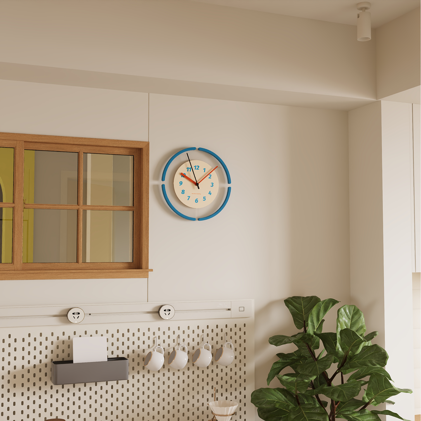Norla — Modern Open-Ring Wall Clock with Silent Sweep