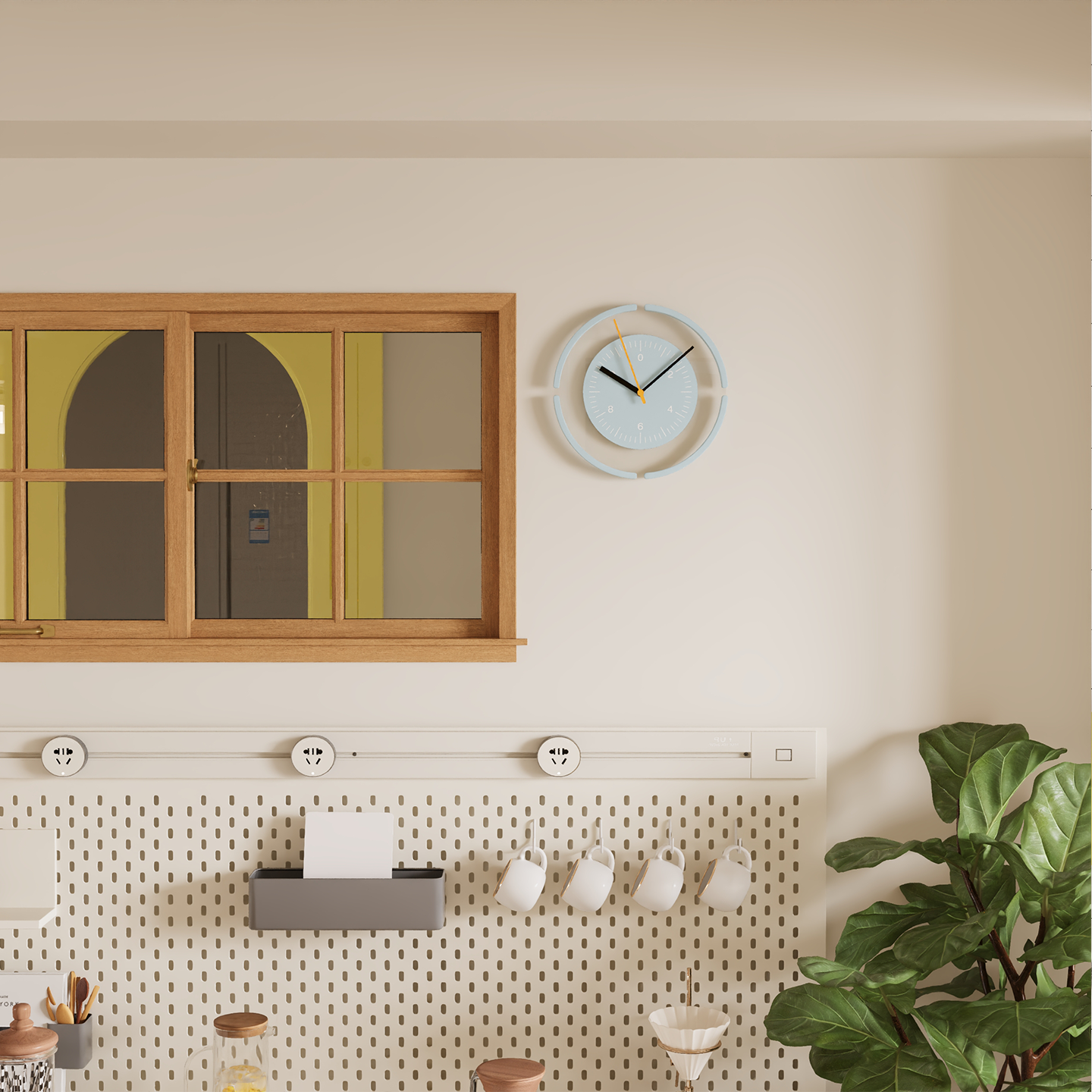 Norla — Modern Open-Ring Wall Clock with Silent Sweep