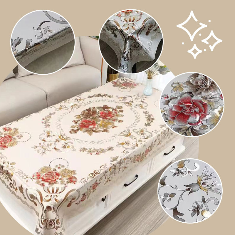 Glimora Multifuntional Waterproof Oilproof Floral Tablecloth