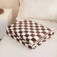 Liora — Soft Plush Checkerboard Plaid Sofa Blanket for Warmth