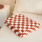 Liora — Soft Plush Checkerboard Plaid Sofa Blanket for Warmth