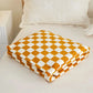Liora — Soft Plush Checkerboard Plaid Sofa Blanket for Warmth