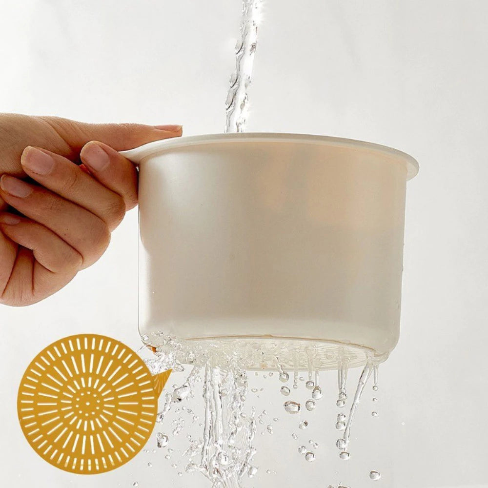 Neruvo — Kitchen Sink Drain Basket with Odor Control and Easy Waste Disposal